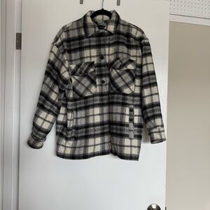 Zara Black and White Lightweight Shirt Jacket